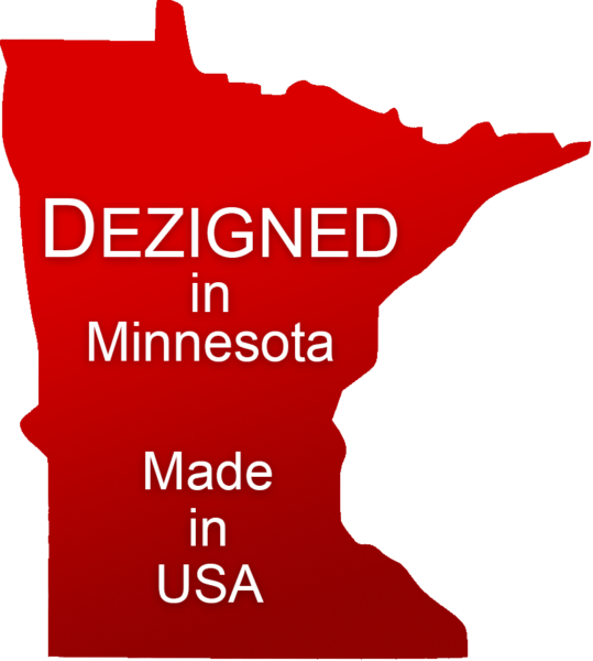 Dezigned in Minnesota Made in USA Badge